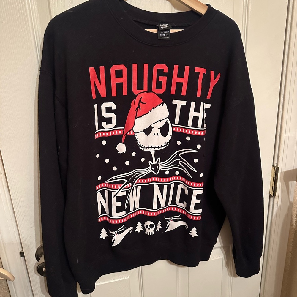 Disney Jack Skellington Pull-Over Christmas Sweater